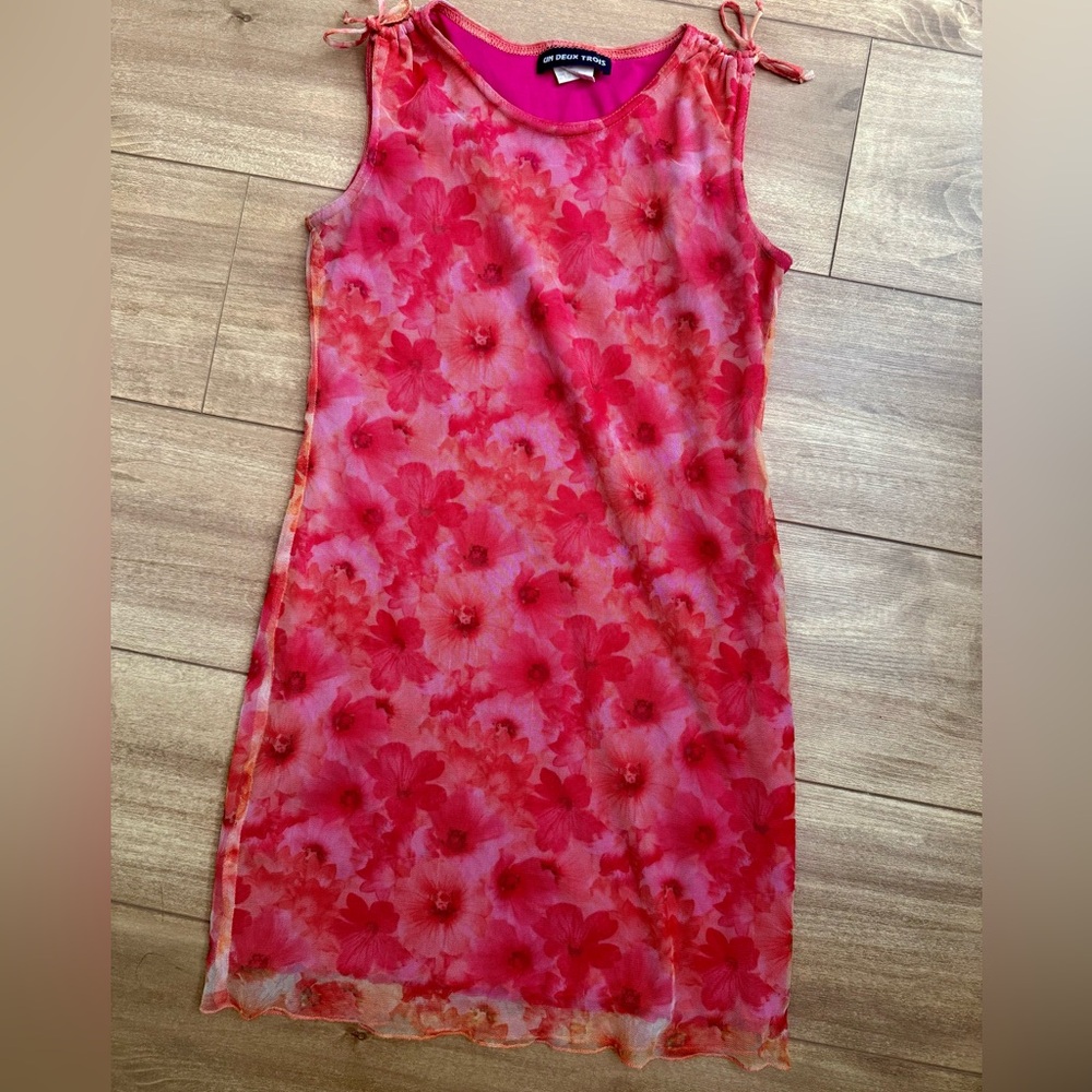 90s Girls Un Deux Trois Floral Dress